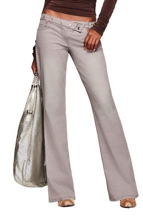 I.AM.GIA Greer Low Rise Flare Leg Pants in Grey at Nordstrom, Size Xx-Small