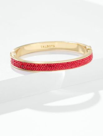 Talbots Shimmer Hinge Bangle - Red/Gold - 001 Talbots