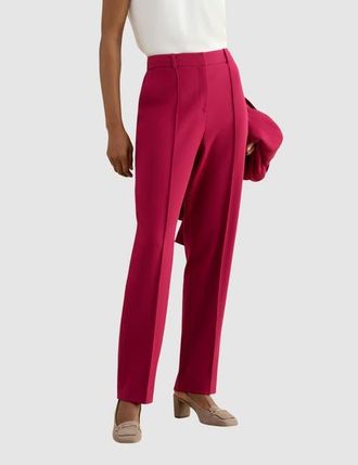 Hobbs London Gemma Straight Leg Trousers in Beetroot Pink at Nordstrom, Size 12