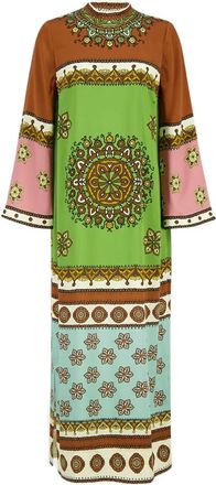 Alemais Abito midi con motivo a fiori - Verde