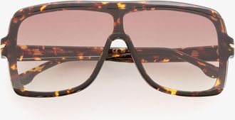 Victoria Beckham Layered Mask Frame In Havana