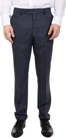 HUGO BOSS H-Genius Slim-Fit Broek - Heren - Nette broeken - Blauw - M - Katoen - Broeken