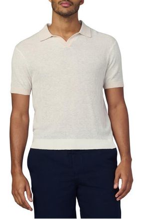 Joe's Club Cotton & Linen Polo in Papyrus at Nordstrom, Size X-Large