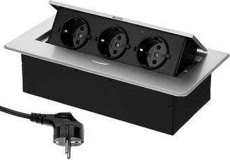 OEM Salida De Enchufe Retr&aacute;ctil De 3 V&iacute;as - Moldeado Por Inyecci&oacute;n De Aluminio - Con Apertura Suave - Listo Para La Conexi&oacute;n Con Cable De 1,5m A Prueba De