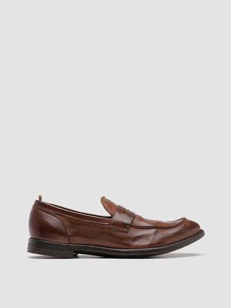 Officine Creative Arc 509 Leather Penny Loafer in Light Brown at Nordstrom, Size 42