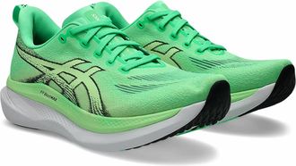 Asics Mens Glideride Max 2 Running Shoes In Vital Green/black