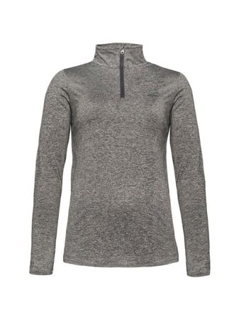 Protest Stehkragenpullover PROTEST Fleecepullover FABRIZM, Damen, Gr. XXL, dunkelgrau melee, Obermaterial: 92% Polyester PES. 8% Elasthan EL., Pullover Stehkr