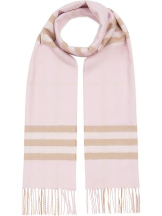 Burberry classic checked scarf - unisex - Cashmere - OS - Pink
