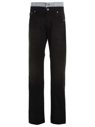 VTMNTS Black Mid Rise Jeans