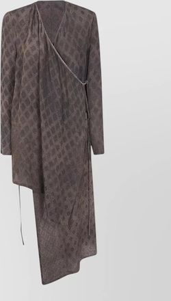 Uma Wang kunto long wrap jacket belt detail