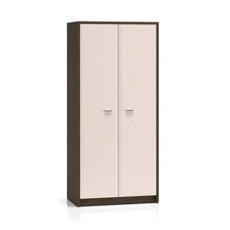 Petits Meubles Armario 2 puertas paneles mdf cachemira y madera oscura