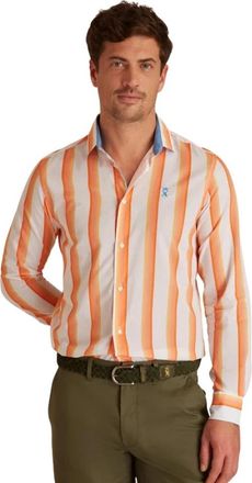 Vicomte A Cairo Shirt - Heren - Casual Overhemden - Oranje - S - Katoen - Overhemden