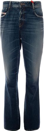 Diesel Womens Ebbey Low Rise Flared Jean In Blue - Size 34 (Waist)