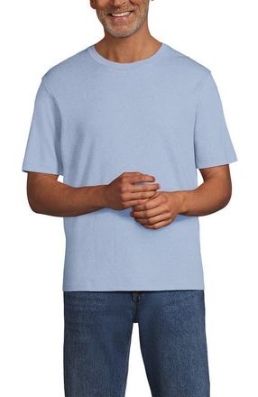 Lands End Short Sleeve Cotton Supima Tee in Light Pool Blue Heather at Nordstrom, Size Xx-Large