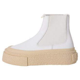 Maison Margiela MM6 Maison Margiela Platform Chelsea Boots in Witte Leer