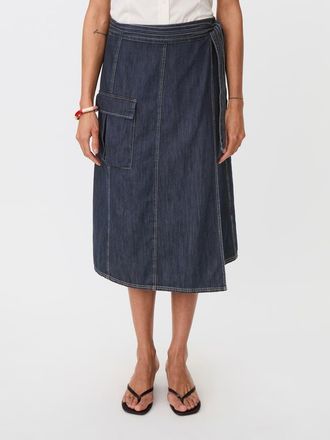 Masai MaSanchiana Mid-Rise Wrap Skirt in Dark Denim at Nordstrom, Size Xx-Large