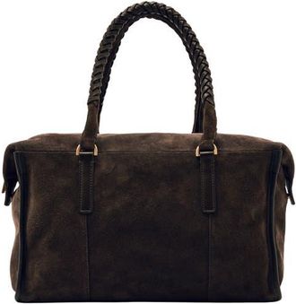 Reiss Edie Suede Bowling Bag in Chocolate at Nordstrom