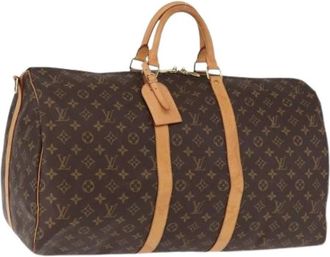 Louis Vuitton Pre-owned Boston Bag - Dames - Vintage Weekendtas - Bruin - ONE Size - Leer - Vintage