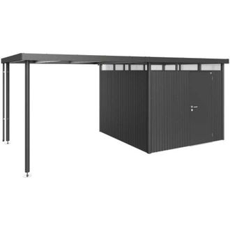 BIOHORT Tetto laterale casetta HighLine Misura H4 grigio scuro metallizzato