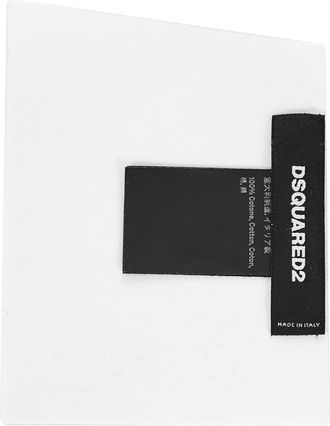 Dsquared2 Mens Pocket Square White Cotton Scarf Scarfs