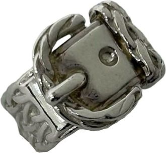 Herm&egrave;s Silver Silver 925 Band Ring (Pre-Owned)