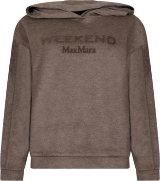 Max Mara Jersey Hoodie - Dames - Hoodies - Bruin - S - Katoen - Hoodies & sweatvesten
