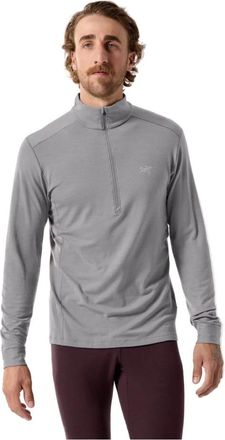 Arc'teryx Rho Merino Wool Zip Neck - Heren - Longsleeves - Grijs - 2XL - Wol - Tops