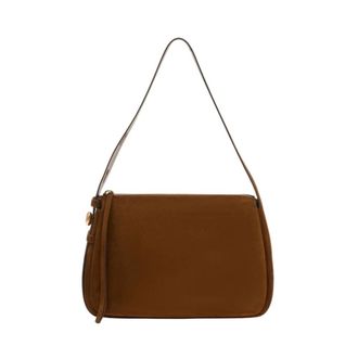 Tory Burch Tory Burch, Shoulder Bags, female, Brown, Size: ONE SIZE Romy Suede Shoulder Bag