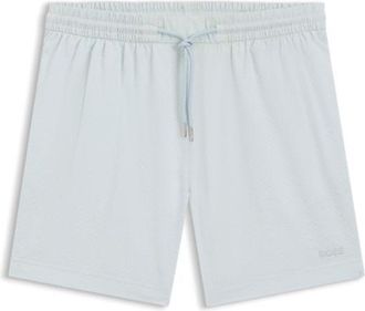 BOSS Quick-dry swim shorts in stretch seersucker