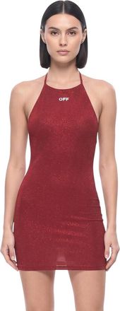 Off-white Red Halter Neck Mini Dress