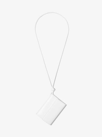 Michael Kors Leather Card Holder Necklace