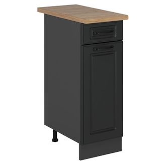 Vicco Mueble Bajo De Cocina R-line, Antracita Casa De Campo, 30 Cm, Et Roble, Vicco