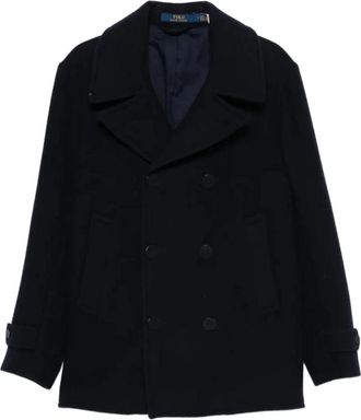 Polo Ralph Lauren Paddock Single-breasted Top Coat - Heren - Mantel - Blauw - 2XL - Wol - Jassen