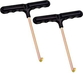 OEM Attrezzo Metallico Per Estrarre Le Molle Del Trampolino - Gancio A T Universale Per Tenda E Accessori Di Fissaggio - Nero - 2 Pezzi