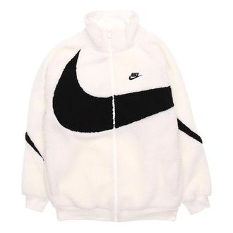 Nike Sportswear Logo polar fleece Stand Collar Jacket White DH2474-110
