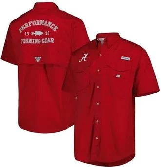 Columbia Mens Columbia Crimson Alabama Crimson Tide Bonehead Button-Up Shirt at Nordstrom, Size Medium