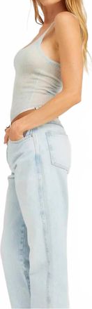 SPRWMN Womens Tissue Scoop Neck Tank Top In Ice