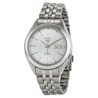 Seiko 5 Automatic Silver Dial Mens Watch SNKL15