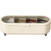 OEM Caja Para Especias De Cocina, Caja De Almacenamiento De Especias De Pl&aacute;stico De Cuatro Compartimentos Con Tapa Transparente, Ideal Para Sal, Az&uacute;car Y 