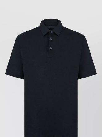 HUGO BOSS linen short-sleeve polo shirt