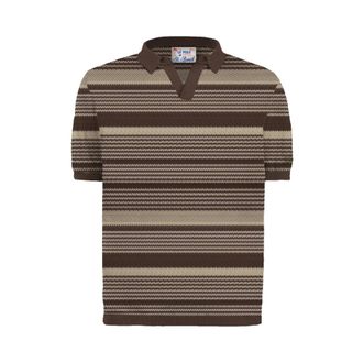 MC2 Saint Barth V-neck Knitwear, male, Brown, Size: 2XL Polo Sloan