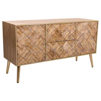 Wanderlust Deco Mueble bajo de madera marr&oacute;n 118x41x65