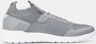 HUGO BOSS Mens Everyday Comfortable Sneakers in Lt/Pastel Grey - Size UK 10