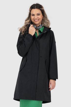 Alife And Kickin Parka ALIFE & KICKIN FrizziAKA, Damen, Gr. XXL, schwarz, Web, Obermaterial: 90% Polyester, 10% Polyamid, unifarben, gerade ca. Mitte Oberschenkel, ohn