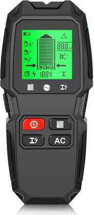 OEM Detector De Pared, Esc&aacute;ner De Pared 5 En 1 Para Madera, Cables De Ca, Montantes Met&aacute;licos, Cables, Vigas, Con Pantalla Lcd (negro)