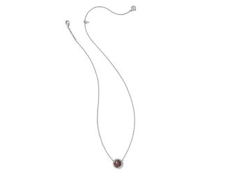 Kendra Scott Basketball Short Pendant Womens Necklace Womens Necklace Silver Orange Goldstone