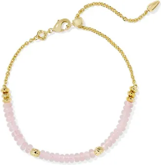 Kendra Scott Womens Deliah Delicate Chain Bracelet In Rose Quartz