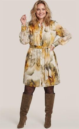 Mart Visser Ashley Print Jurk Zand / Geel Maxi