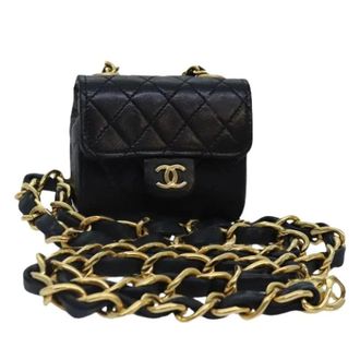 Chanel Pre-owned Mini Bags, female, Black, Size: ONE SIZE Pre-owned Mini Pouch