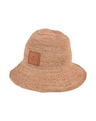 【関税＆送料込み】Max Mara Wainer Raffia Hat Accessories Raffia-look cloche hat, brown | 